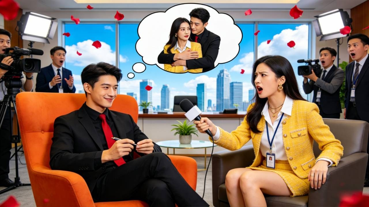 💥實習生膽大包天，當眾採訪高冷總裁：「您打算何時離婚？」全場屏息，都以為她死定了！誰知總裁看著鬧彆扭的小妻子寵溺一笑，對著麥克風溫柔開口：「秦太太，別鬧了！」當眾將她抱起，回家狠狠獨寵！💖