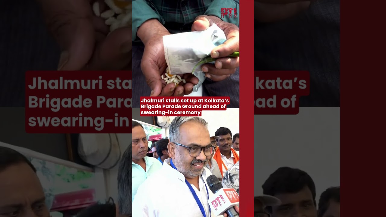 Jhalmuri stalls set up at Kolkata&rsquo;s Brigade Parade Ground ahead of swearing-in ceremony
