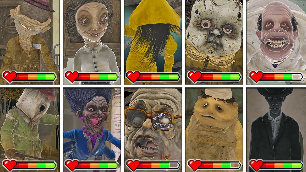 Little Nightmares 1-3 - All BOSSES in BRIGHT Mode with Healthbars