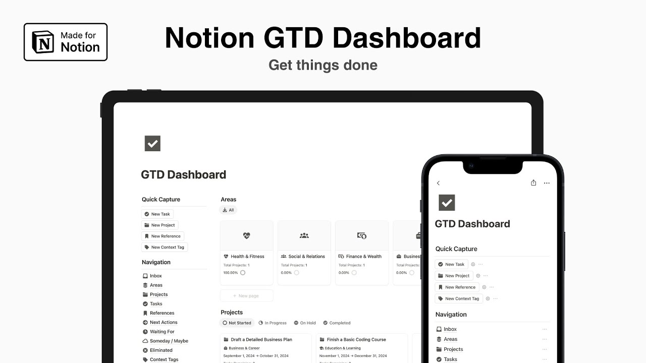 Notion GTD Dashboard (2026 Template Tour)