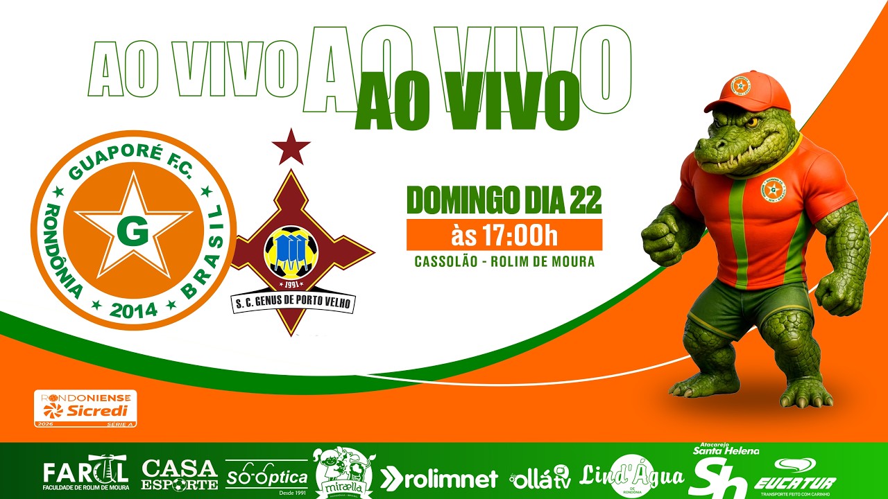 GUAPOR&Eacute; F.C. X SPORT GENUS  |  CAMPEONATO RONDONIENSE SICRED 2026