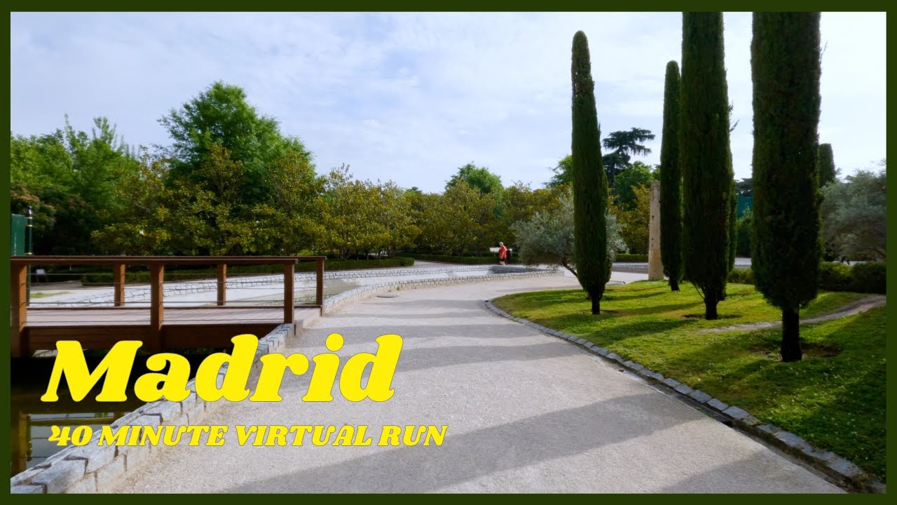 Virtual Run Madrid Spain 4K | El Retiro Park | 4k Virtual Running Videos for Treadmill