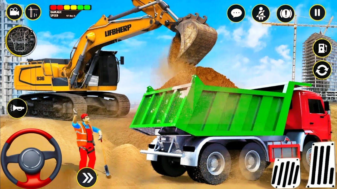 Heavy JCB Excavator Construction Games 3D - Real City Construction Games 2026 - Android GamePlay