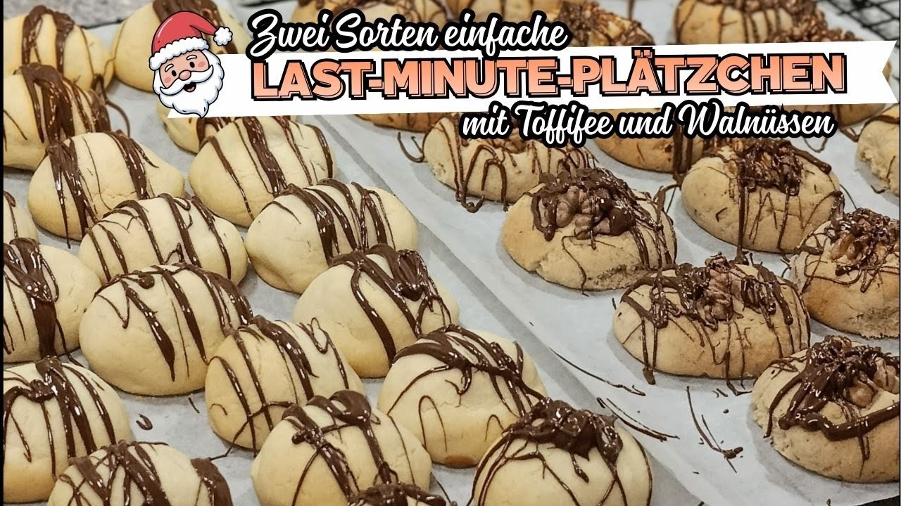 Zwei Sorten Weihnachtsplätzchen 🎄 | Walnuss & Toffifee | Schnell gemacht 💯