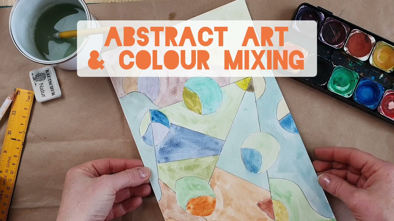 Abstract art guided by colour mixing with The Craft Corner
