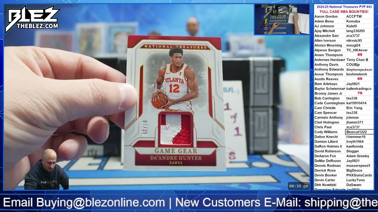 Panini National Treasures Hobby 2024-2025. Полная распаковка кейса №43. Выберите своего игрока.