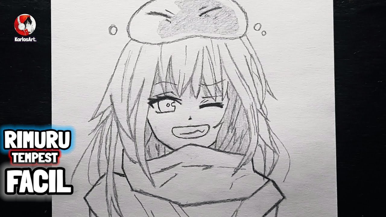 Como dibujar a rimuru tempest | PASO A PASO FACIL A LAPIZ | how to draw rimuru tempest dibujo/anime