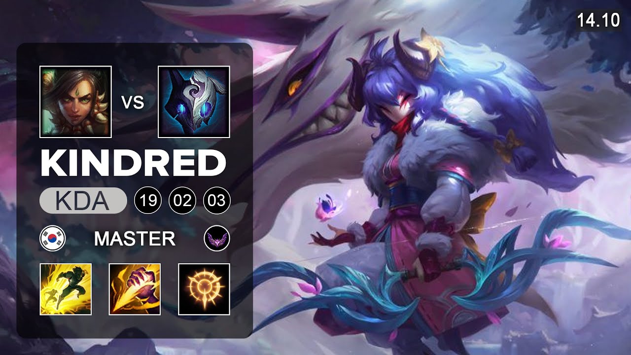 Kindred vs Nidalee Jungle - KR Master - Patch 14.10 Season 14