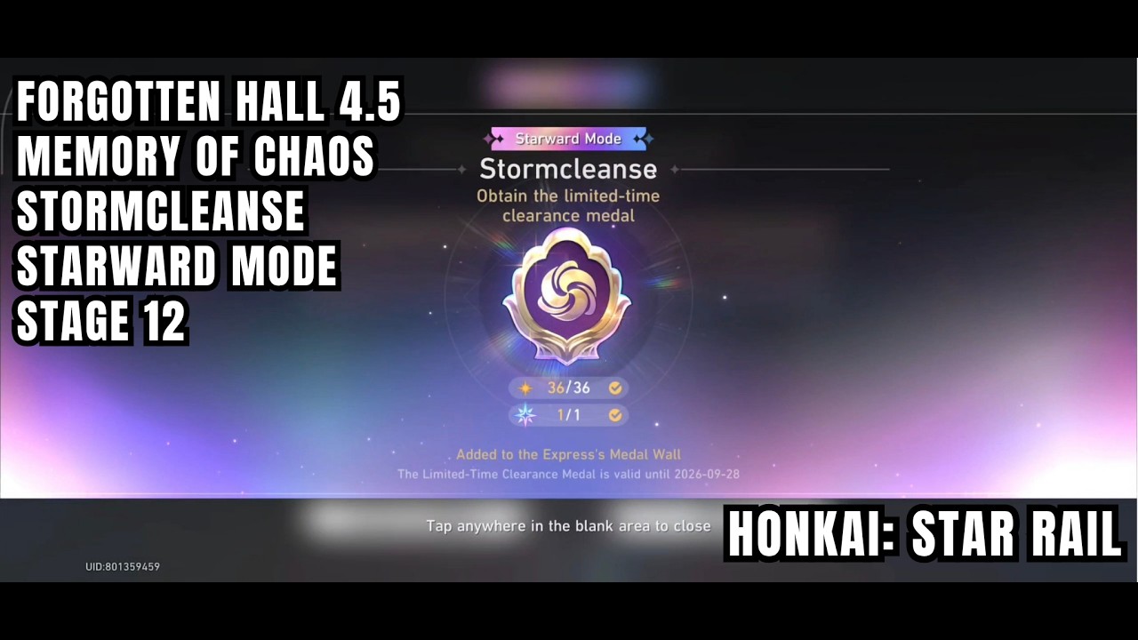 [Honkai: Star Rail Forgotten Hall] Memory Of Chaos (MOC) - Stormcleanse XII 12 Starward Mode New 4.5