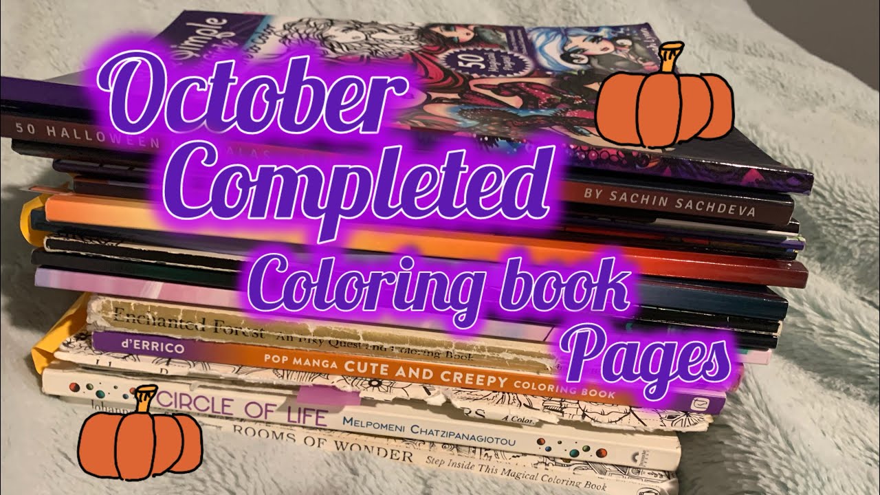 October Completed Coloring Pages 2024| Adult Coloring