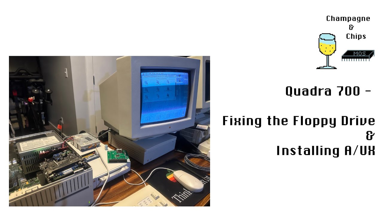 Quadra 700 Episode 3 - Floppy Drive Restoration & A/UX Installation