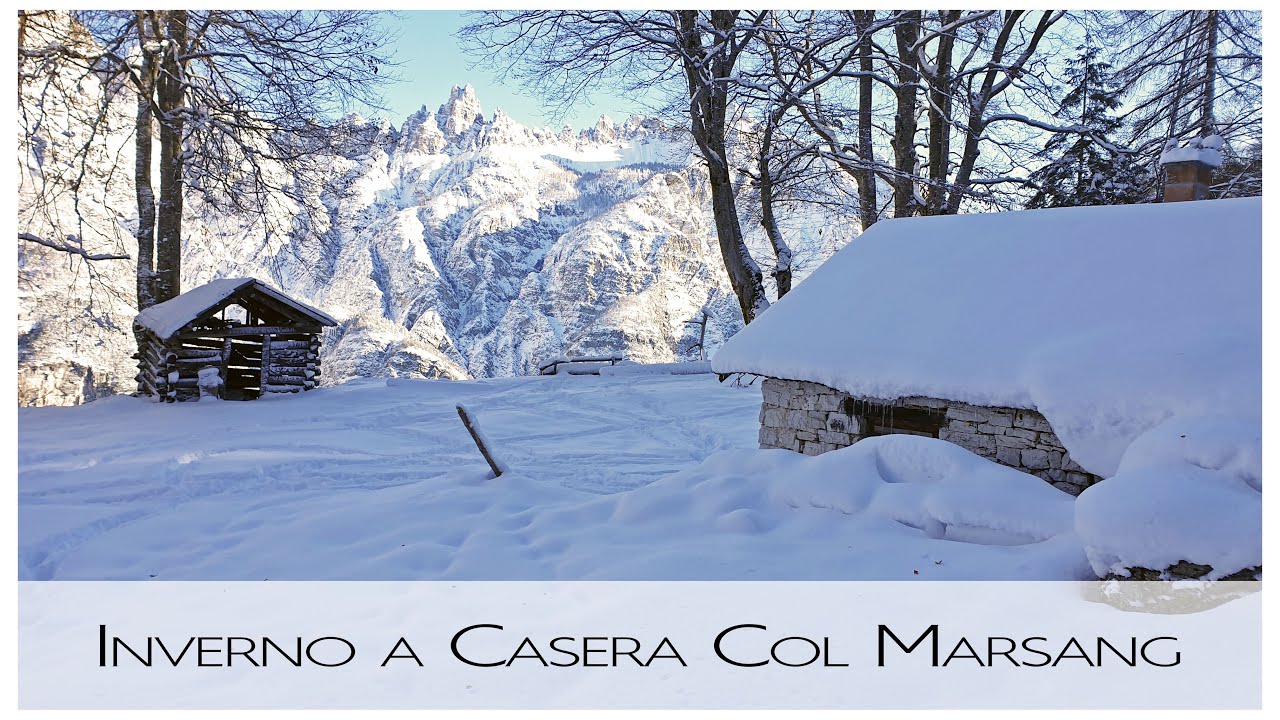 Inverno a Casera Col Marsang. Neve, spätzle, speck e gorgonzola in Val Zoldana