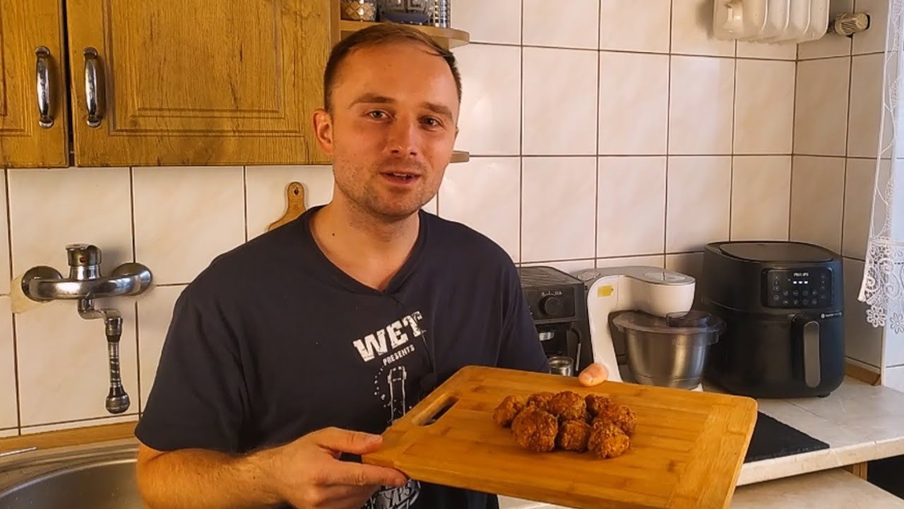 Pieczarki w chrupiącej panierce z Air Fryer