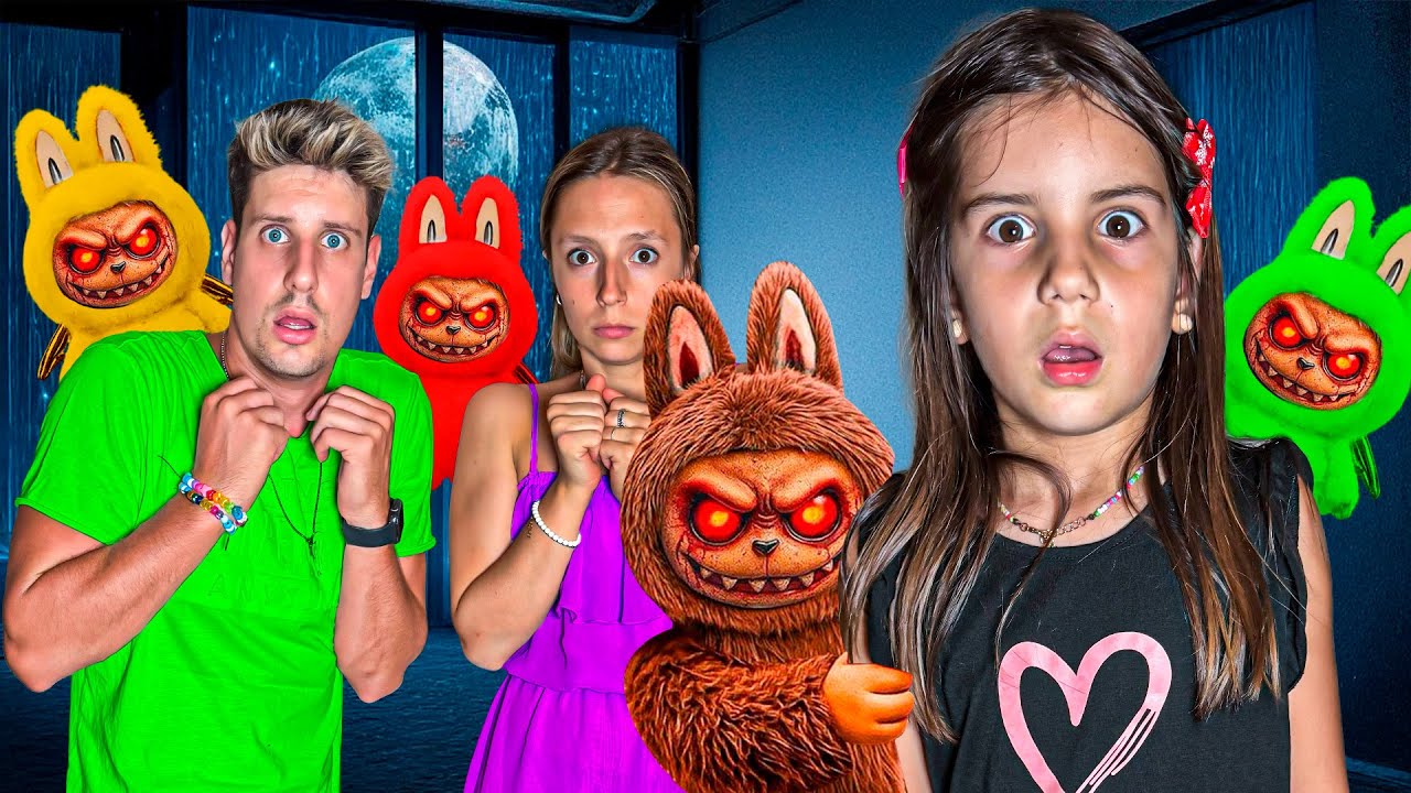 MISTERO: AURORA SCOPRE CHE I LABUBU È IMPOSSESSATA E INSEGUE CON PAPÀ MIKE E LAURA! SCAPPA DI CASA!