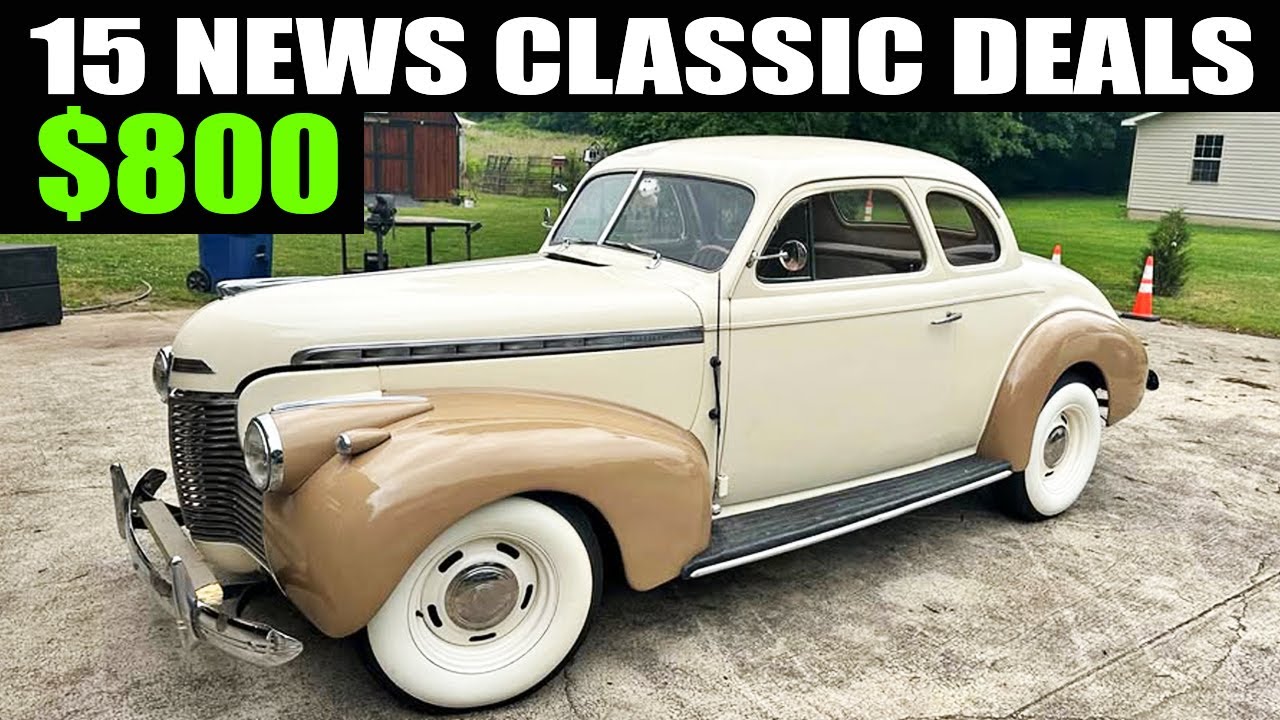 15 Cheap classic cars for sale by owner. Priced at $800 to $34,000