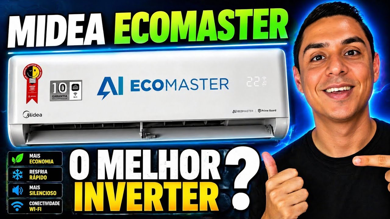 O INVERTER DOS INVERTERS 2025! 😱💨 | Comprei o ar-condicionado split MIDEA ECOMASTER – vale a pena?