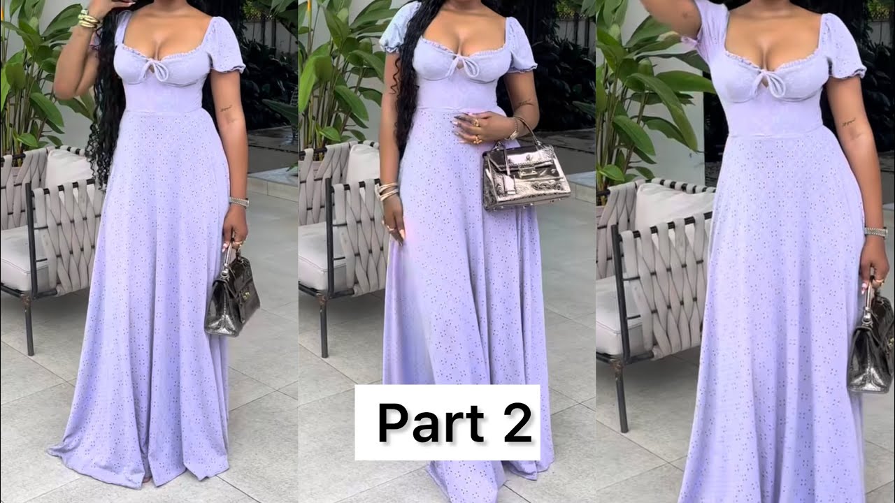 Part 2/ HOW TO CUT AND SEW A MAXI MILKMAID FLARE DRESS
