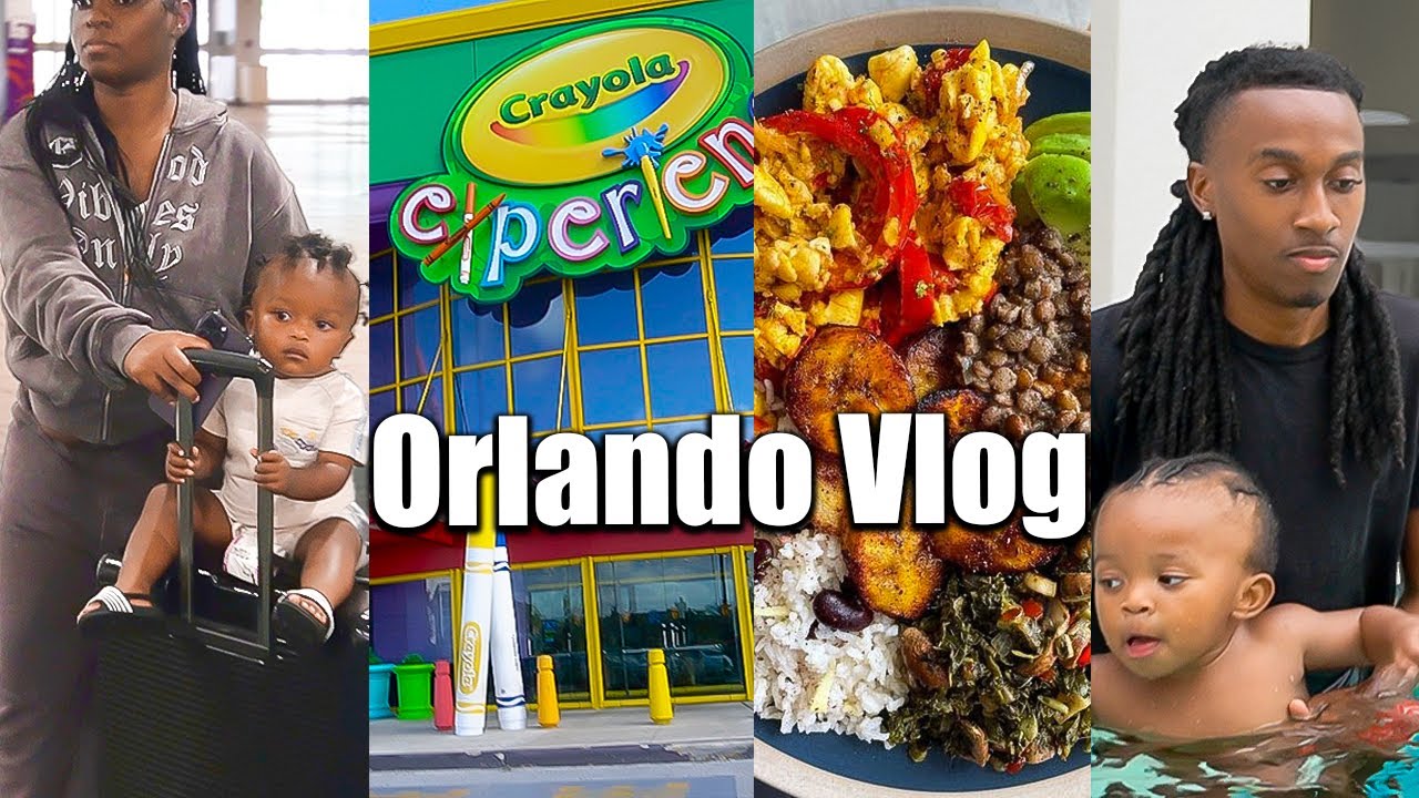 FAMILY TRAVEL VLOG: Orlando Florida + The Twins First Plane Ride!