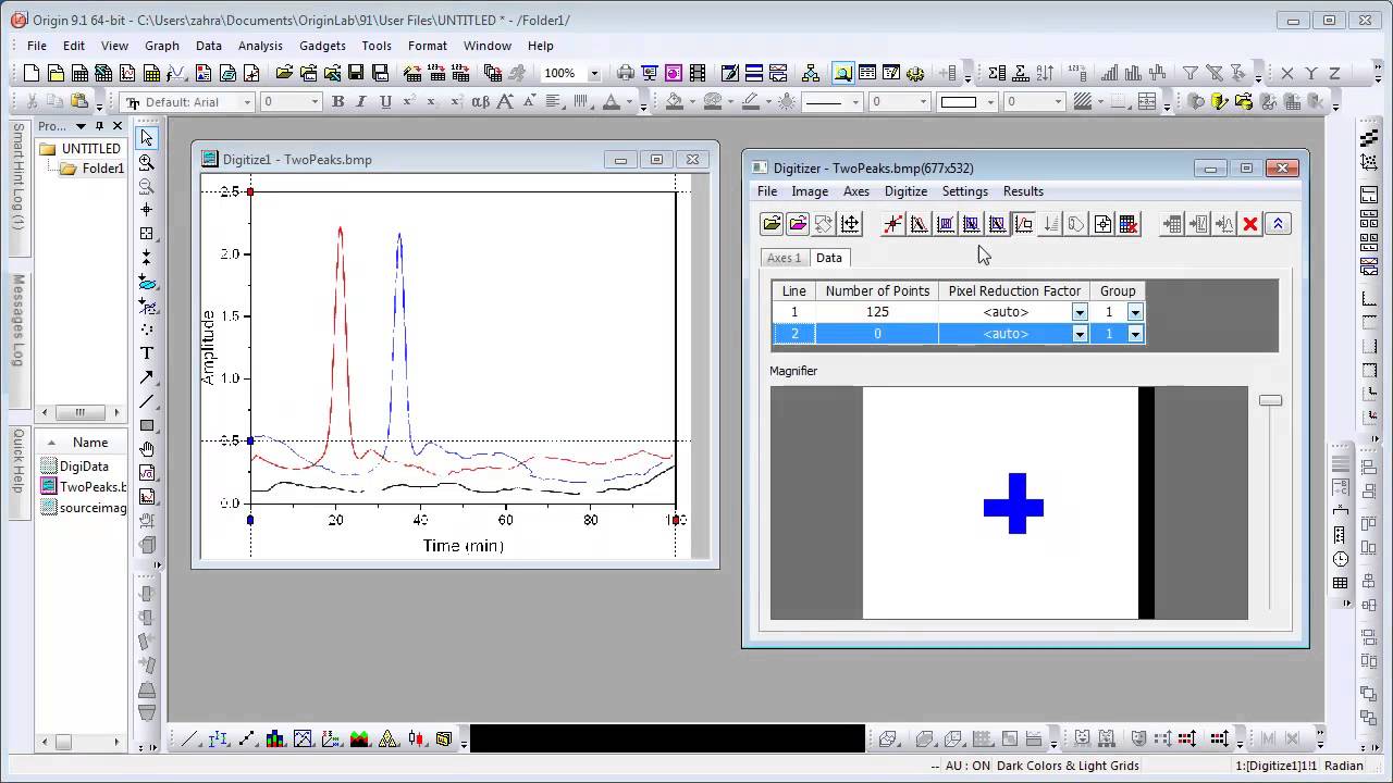 OriginLab® Origin 9.1: New Digitizer on File Exchange