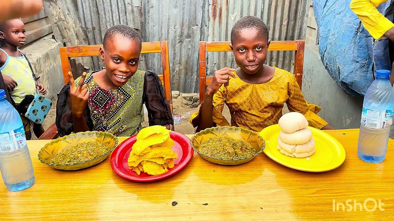 EATING COMPETITION FIRSTTO FINISH EBA,FUFU AND OKRO SOUP TO WIN 10,000