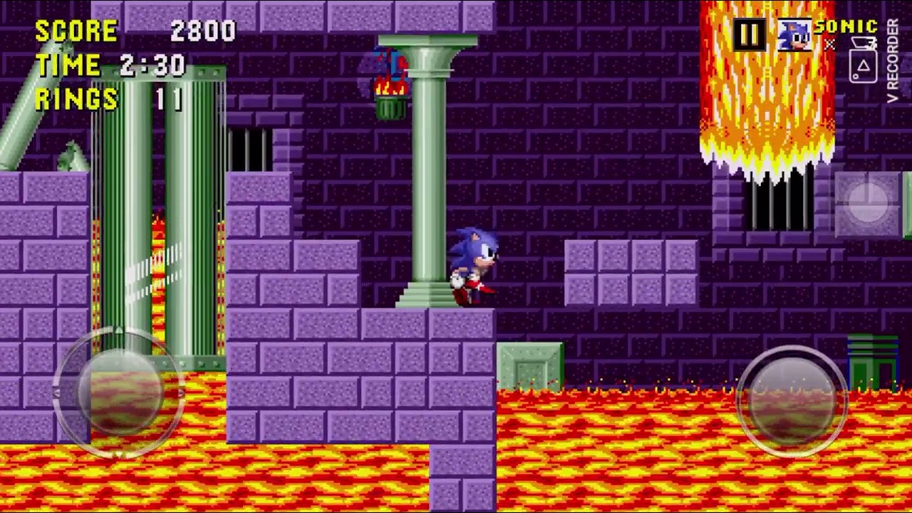 Sonic game Marble Zone 1 Act3