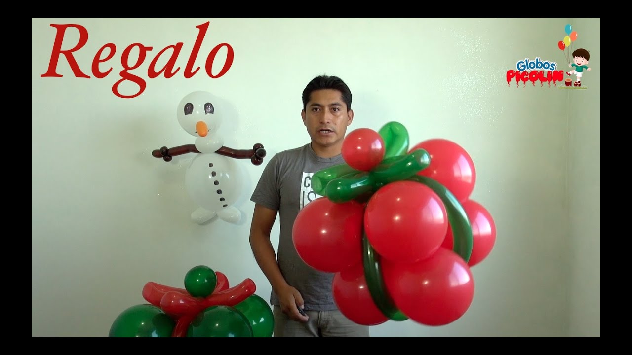 Caja de regalo con globos  ideas para navidad #82