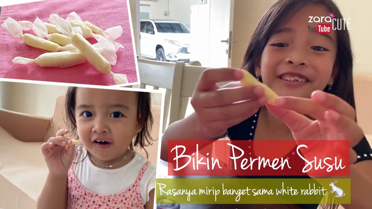 Zara membuat White Rabbit Candy | Cara Membuat Permen Susu Enak hanya 2 Bahan