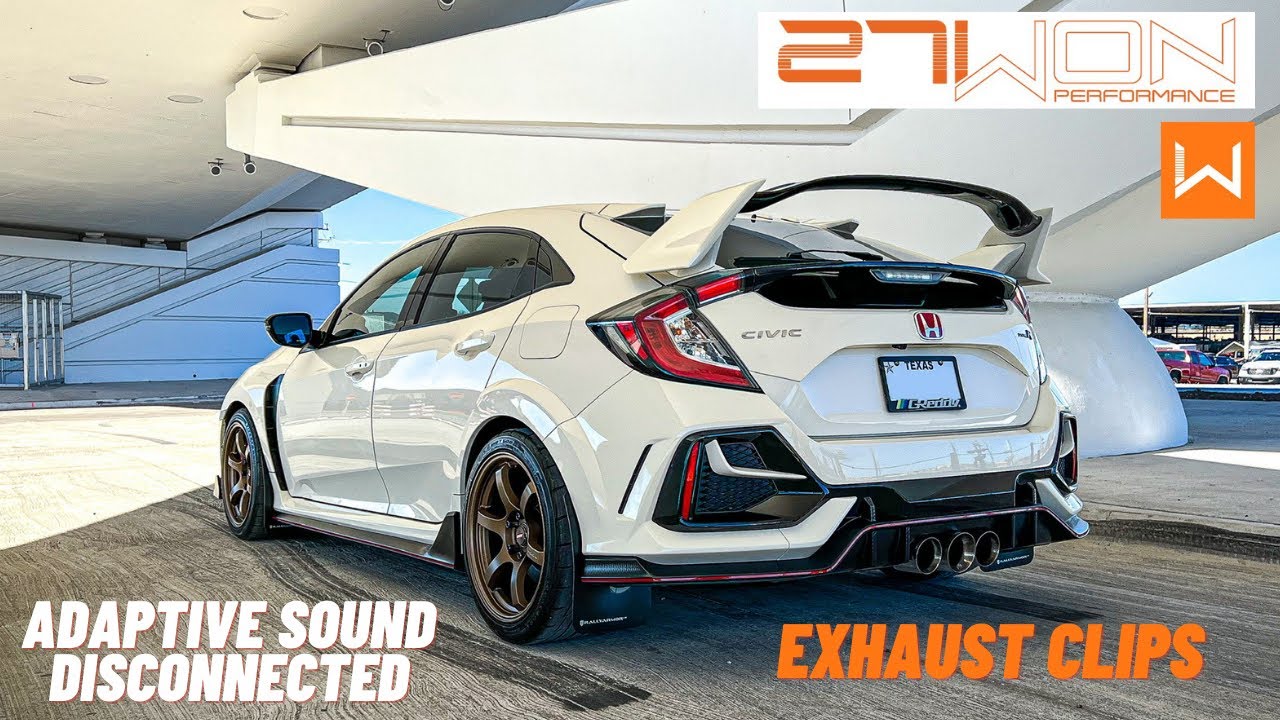 27WON Catback Exhaust Clips - DISCONNECTING Adaptive Sound In the Type R