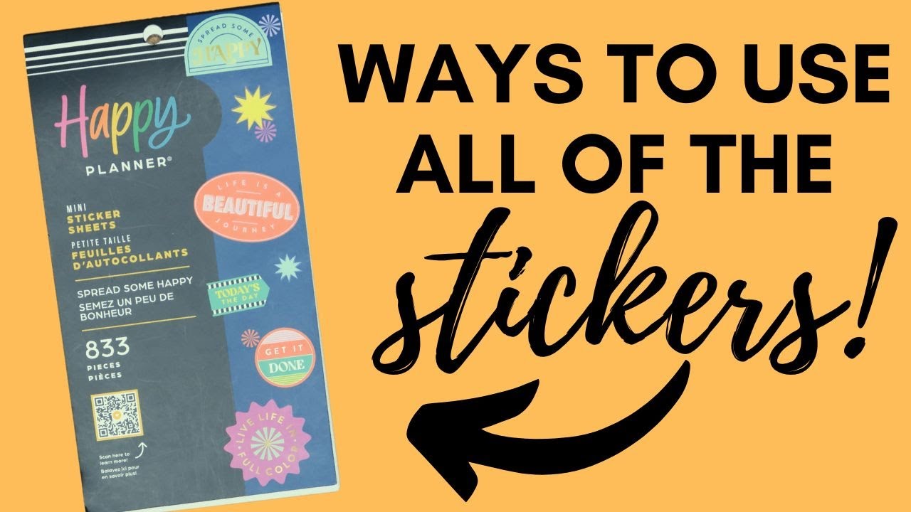 How to use ALL the Stickers Spread Some Happy Mini Happy Planner Sticker Book