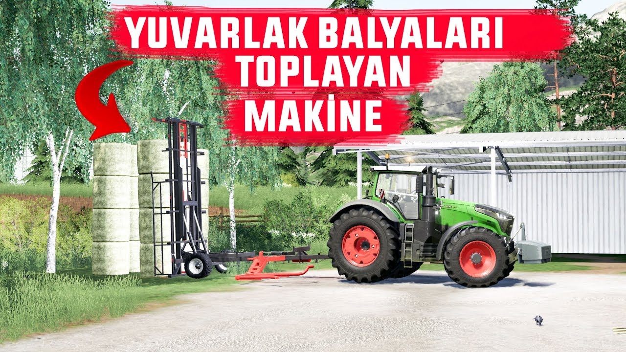 YUVARLAK ÇİMEN BALYALARINI TOPLUYORUM ! FARMİNG SİMULATOR 2019 TÜRKÇE OYNANIŞ