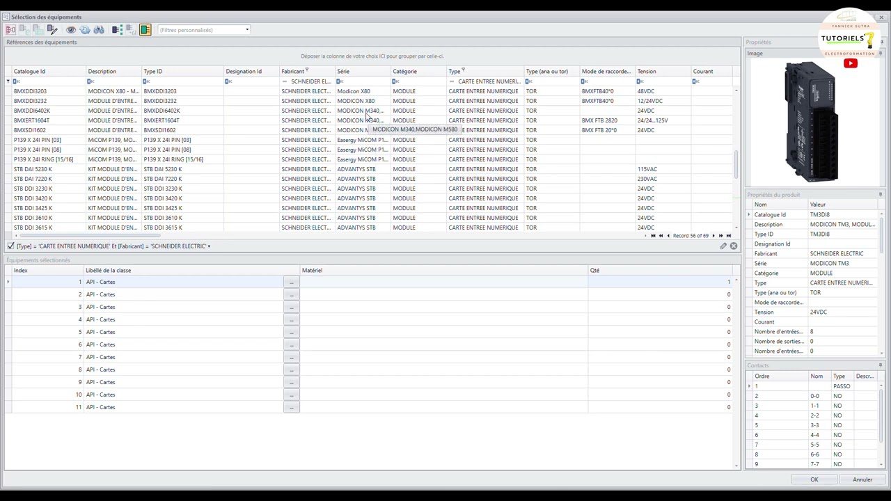 021 Génération de folios E/S d'un API Modicon M340 de Schneider (Tutoriel See Electrical ExpertV5R2)