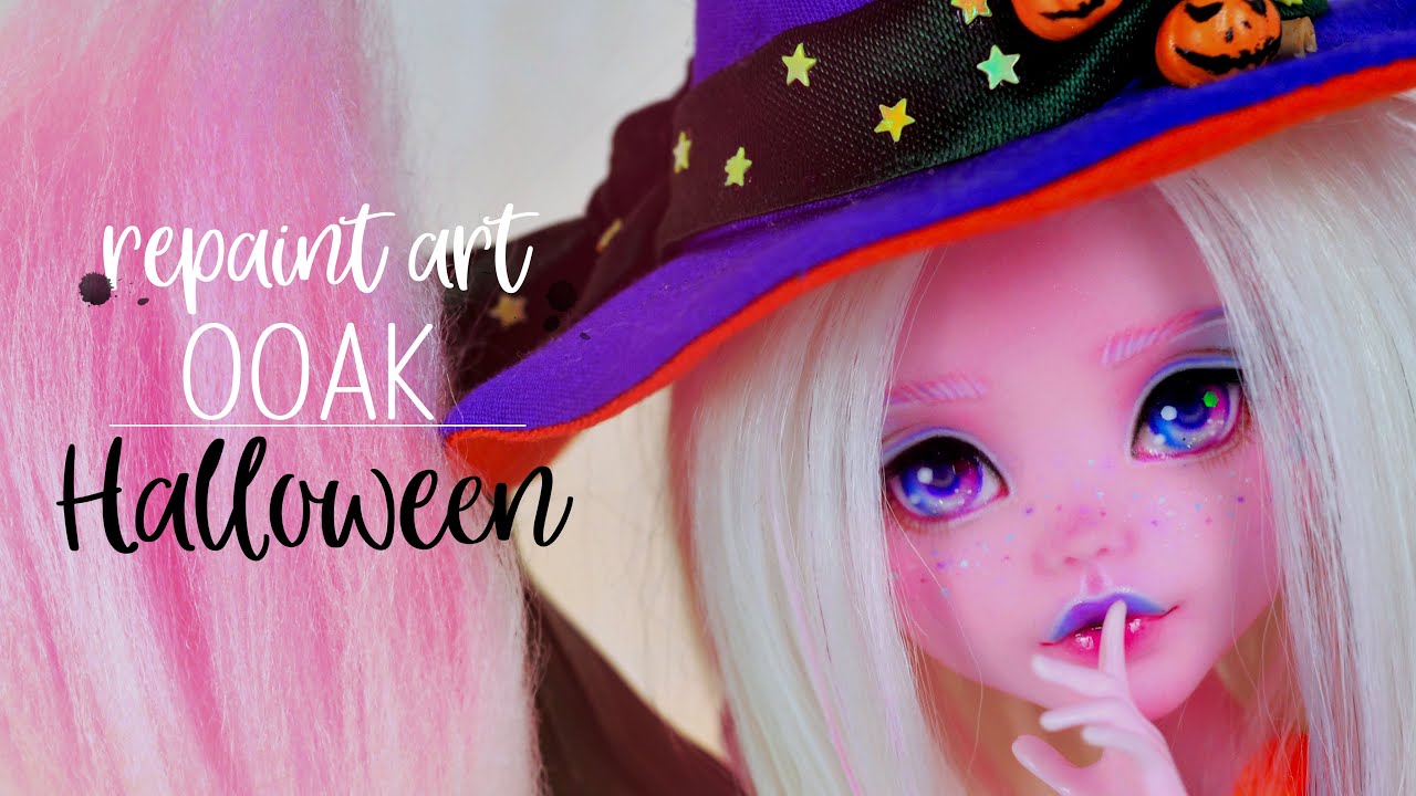 Перекраска Арт - Специальный Хэллоуин BDO Looney Witch Art Doll OOAK