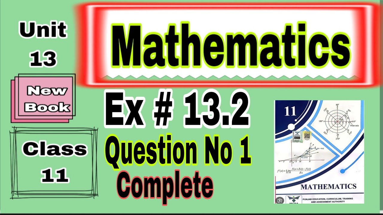 New book class 11 | Ex # 13.2 Q # 1 | Differentiate | Find derivative by definition, First Principle