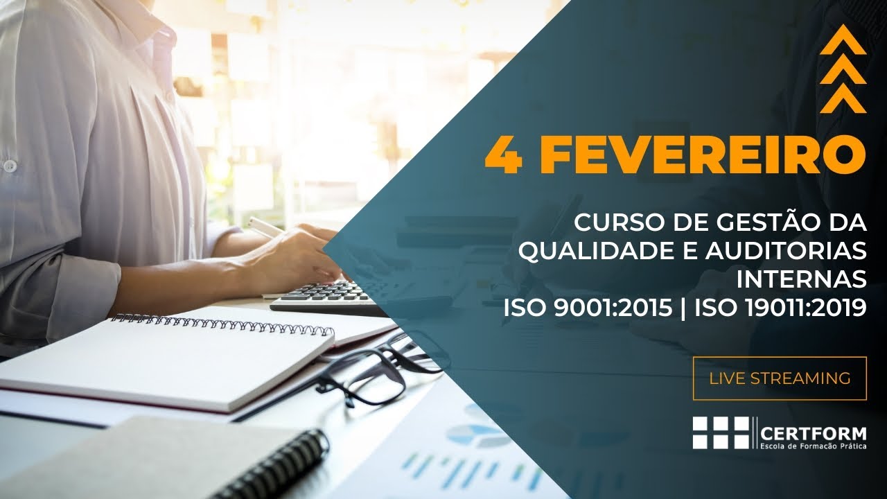 📅 NOVA EDIÇÃO — GESTÃO DA QUALIDADE E AUDITORIAS INTERNAS Live Streaming 4 Fevereiro
