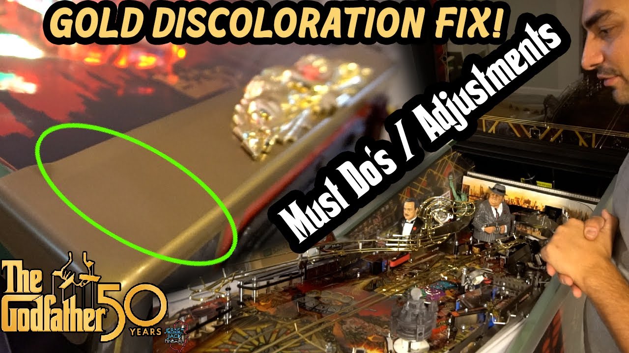 Godfather Pinball Owners Guide To Adjustments and Gold Discoloration Details