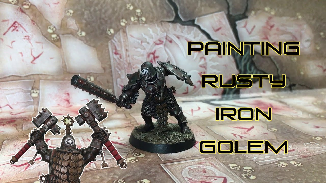 WARCRY: How to Speed Paint Iron Golem (or How I Learned To Stop Worrying and Love Weathering Powder)