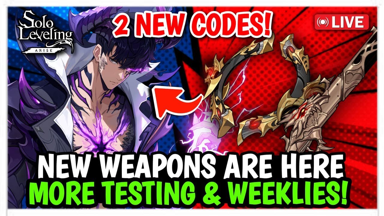 2 NEW CODES! TESTING NEW JINWOO WEAPONS & WEEKLIES GRIND F2P & P2W - Solo Leveling: Arise