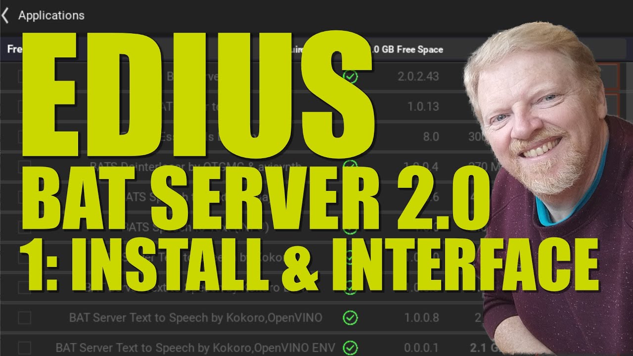 EDIUS BAT server 2 0 part 1:   install and interface