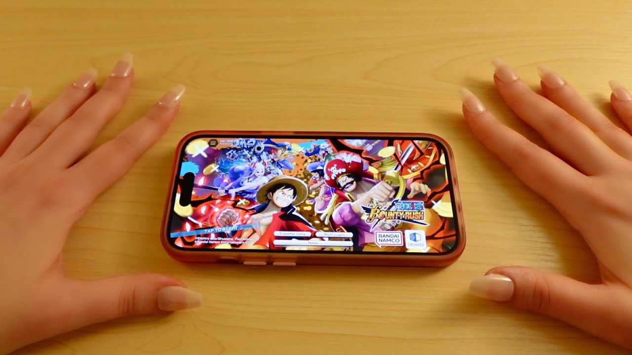 ASMR Playing One Piece Bounty Rush + gum chewing