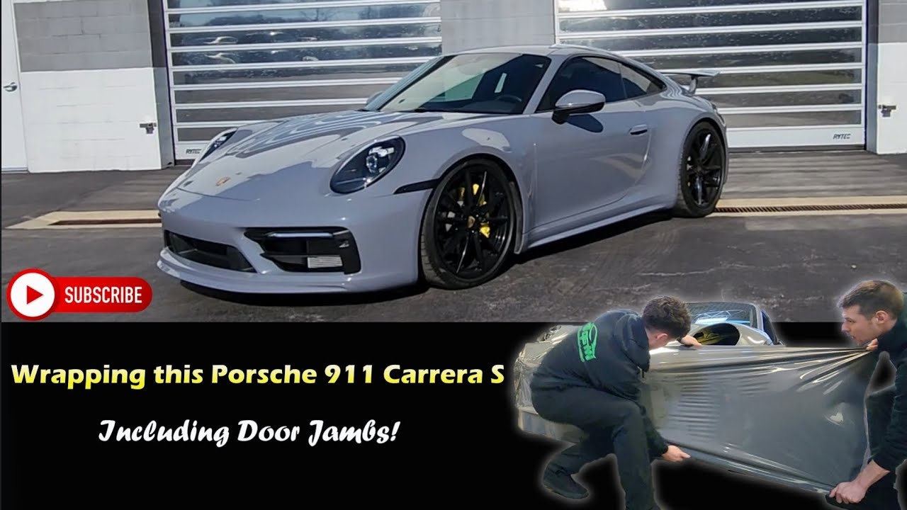 Окутываем Porsche 911 Carrera S суперглянцевым цветом Nardo Grey! #виниловая пленка #porsche #car...