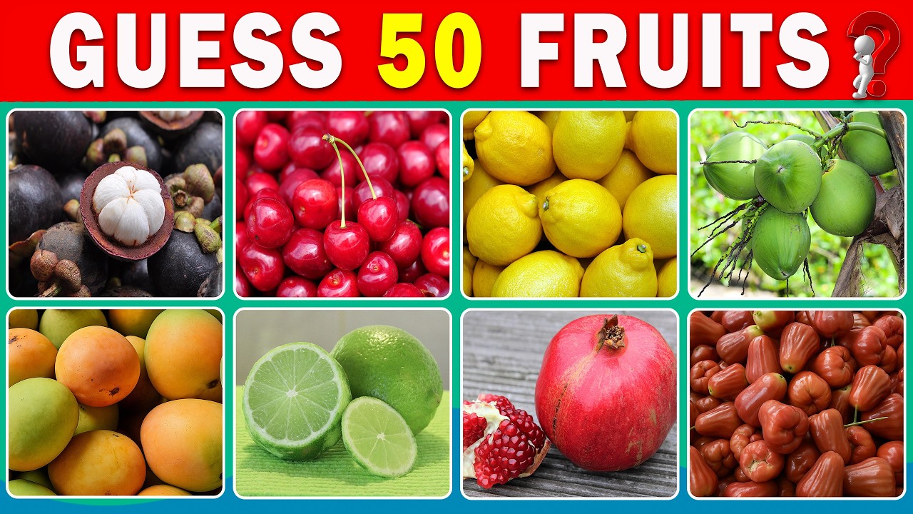 Guess the Fruit in 3 Seconds! 🍎⏳ 50 Questions | Easy, Medium, Hard & Impossible 😱