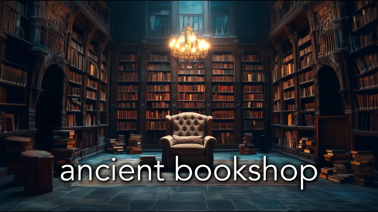 Immersive Ambient Reading Music //No Ads\\ Ancient Bookshop at Midnight
