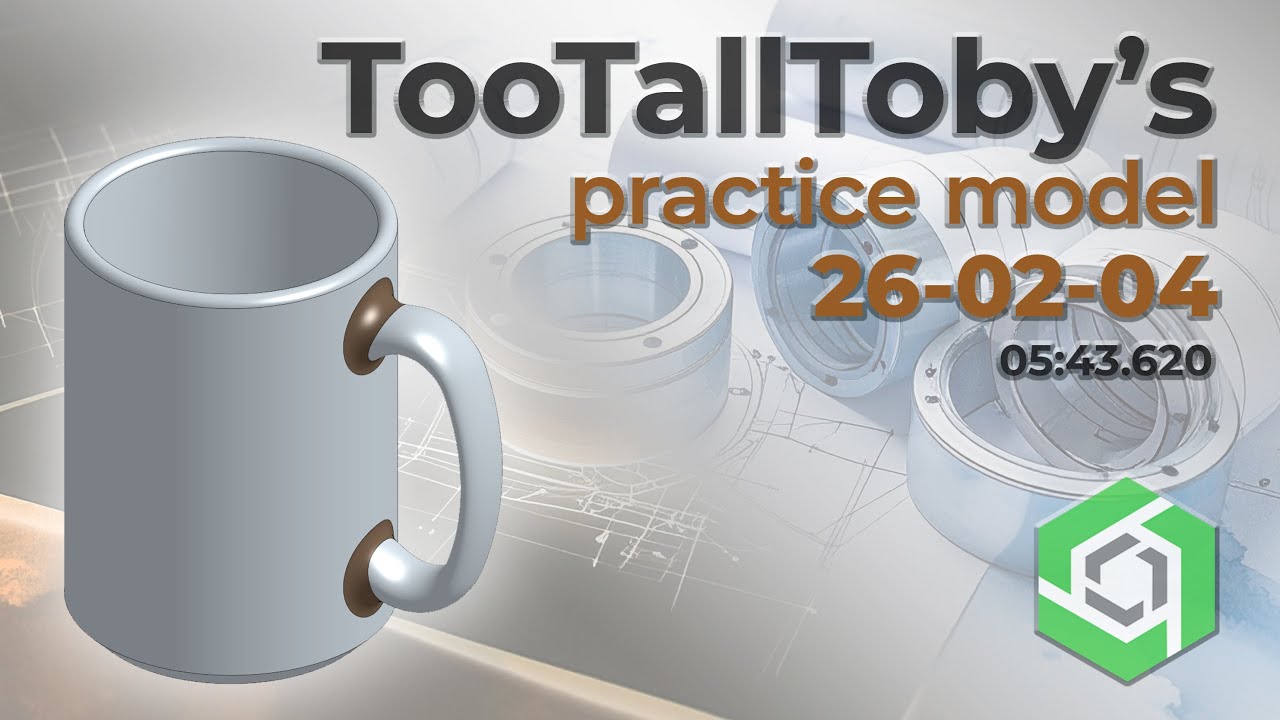 Onshape Speedmodeling Too Tall Toby Practice Model 26-02-04