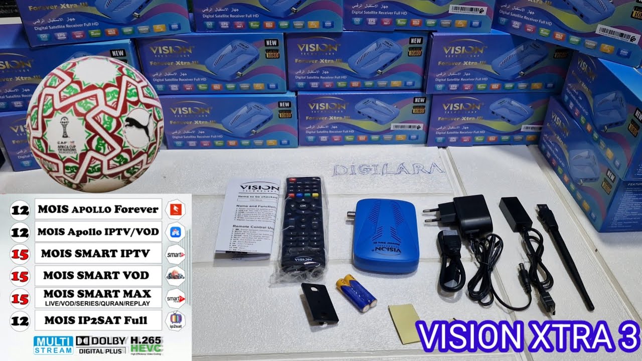 جهاز إستقبال القنوات الأرضية💥VISION XTRA 3جهاز ميلتيستريم صوت وصورة يدعم تقنية Dolby Digital Plus 