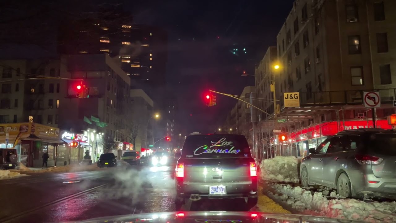 WWG 4K Drive ❄️: Бронкс, Ган-Хилл / Манхэттен, Гарлем - Henry Hudson Pkwy @ dawn pt1of2 2026-01-29