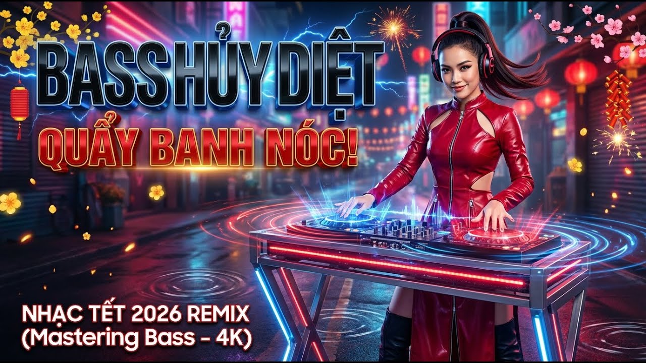 Nhạc Tết 2026 Remix: Bass Hủy Diệt Cả Khu Phố – Liên Khúc Xuân Quẩy Banh Nóc! (Mastering Bass - 4K)