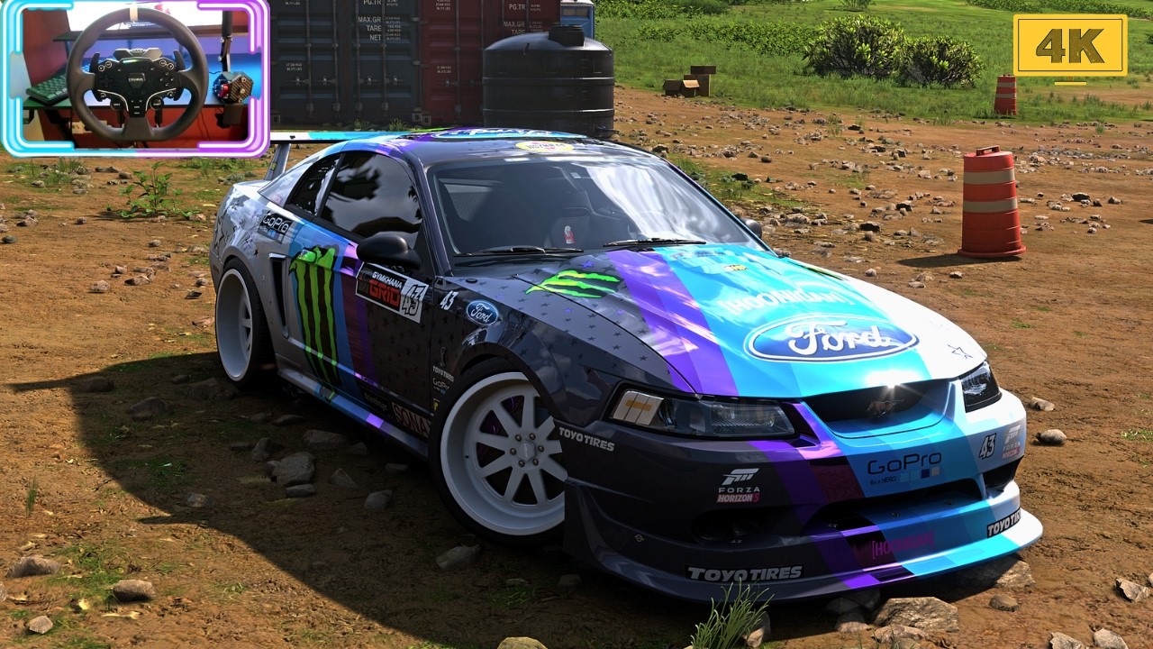 Extreme Drift Run Ford SVT Cobra R 2000 - Forza Horizon 5 / Moza R3 Steering Wheel / 4K Gameplay