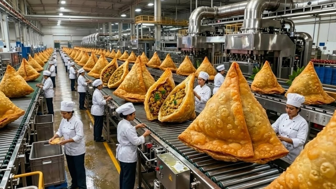 Inside a Modern Samosa Factory: From Fresh Dough to Perfectly Fried Samosas (Full Process)