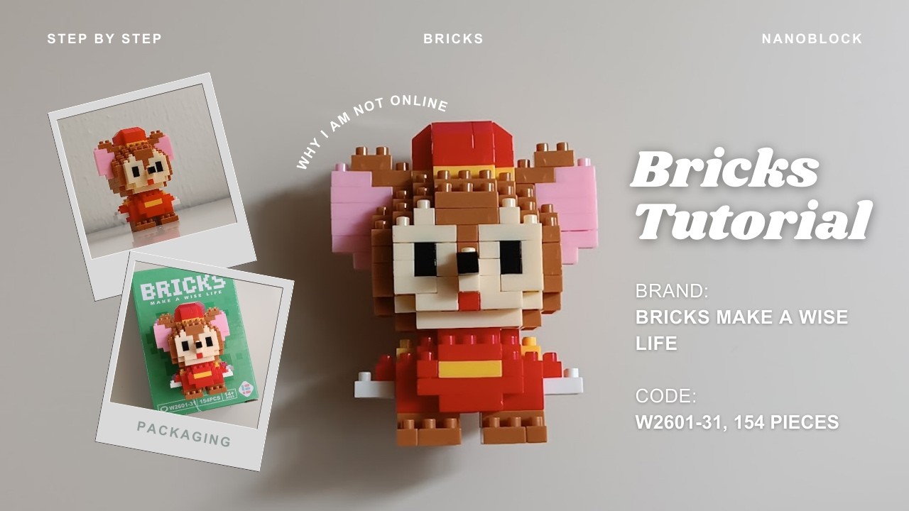 How to Build Timothy Q Mouse (Dumbo Disney) Building Blocks | Step-by-Step Bricks w2601-31 Tutorial