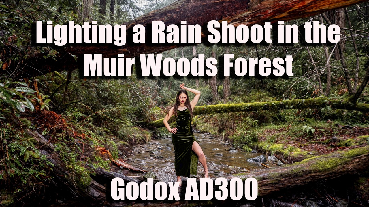 Lighting a Rain Shoot in the Muir Woods Forest | Godox AD300 Breakdown